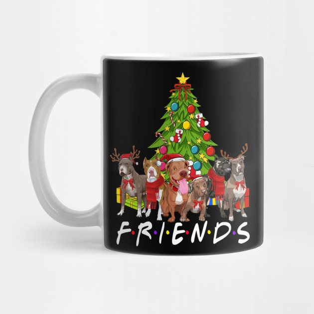 Christmas Tree Pitbulls by TeeWind